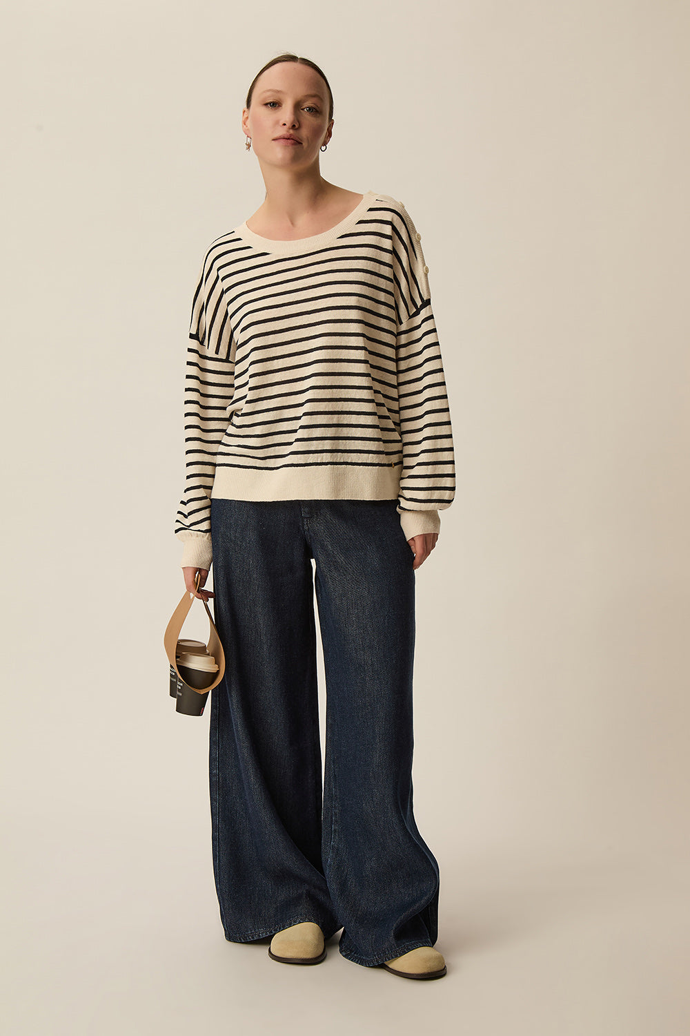 Pull Brady Creme/Marine