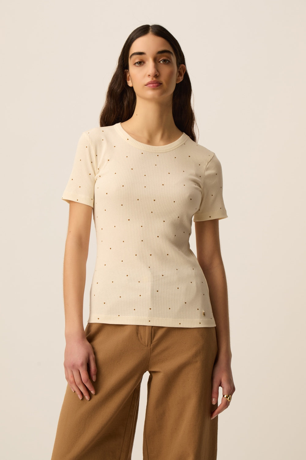 Tee-shirt Hava Ecru/Mousse