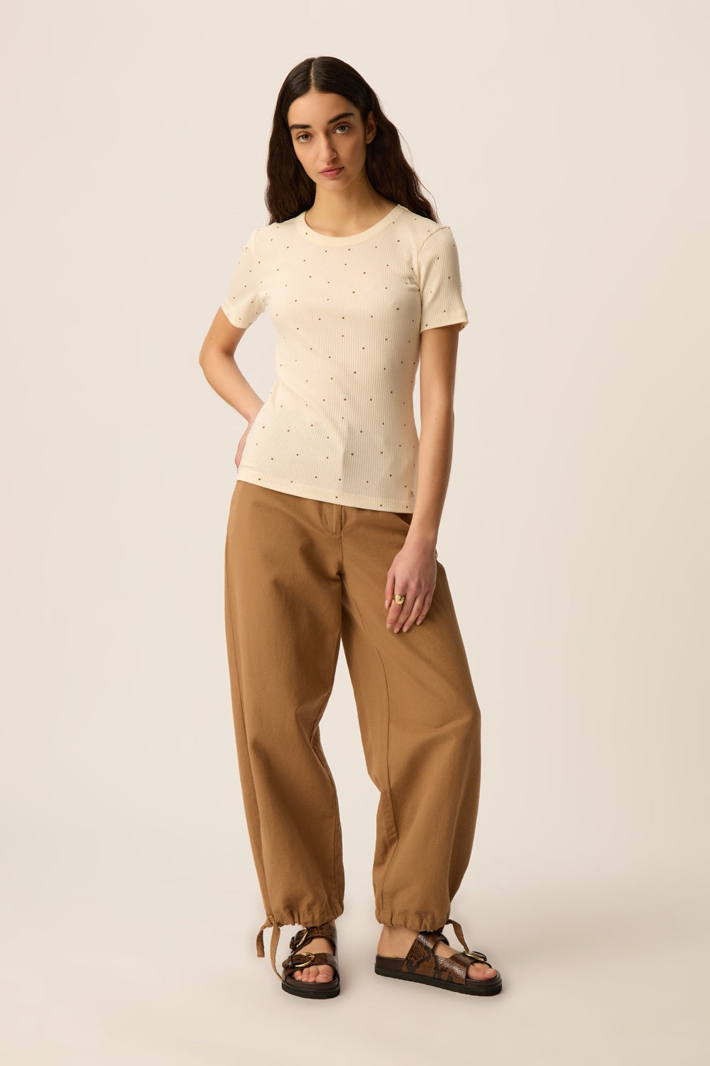 Tee-shirt Hava Ecru/Mousse