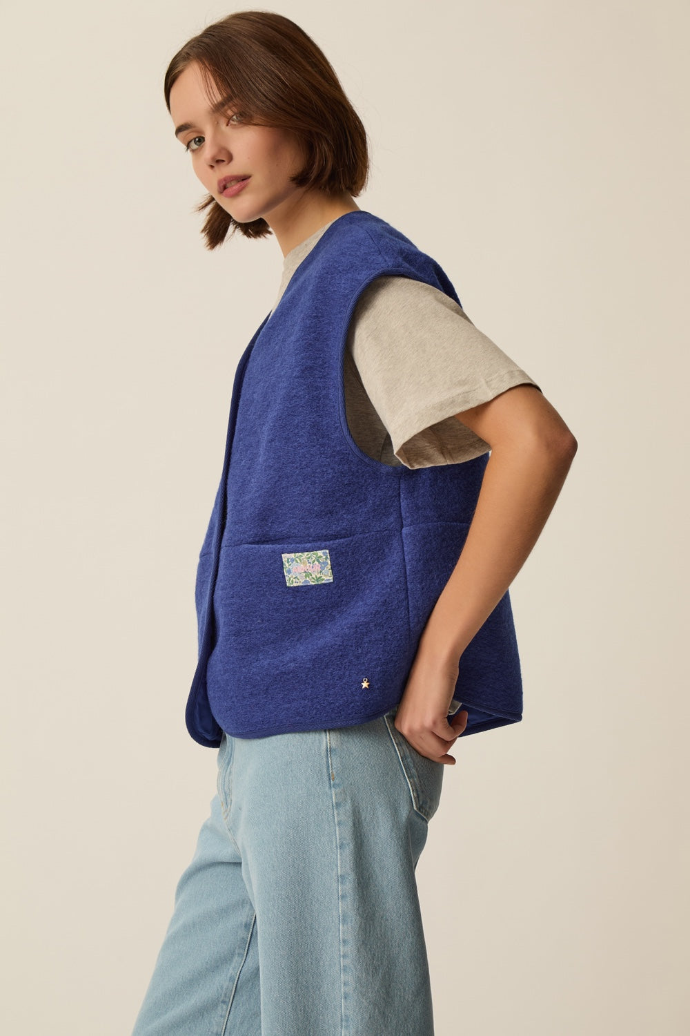 Veste maille Gaelle Indigo