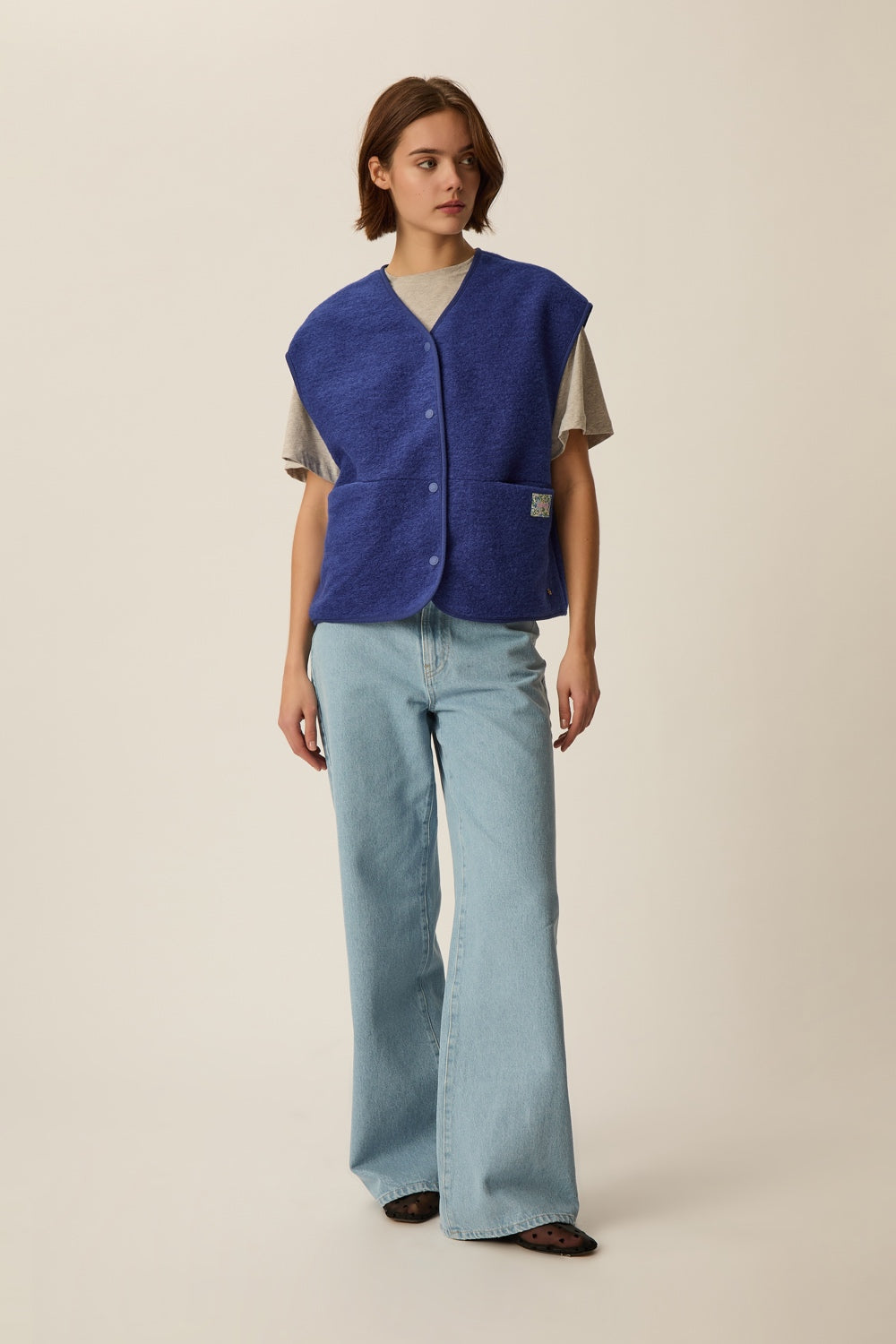 Veste maille Gaelle Indigo