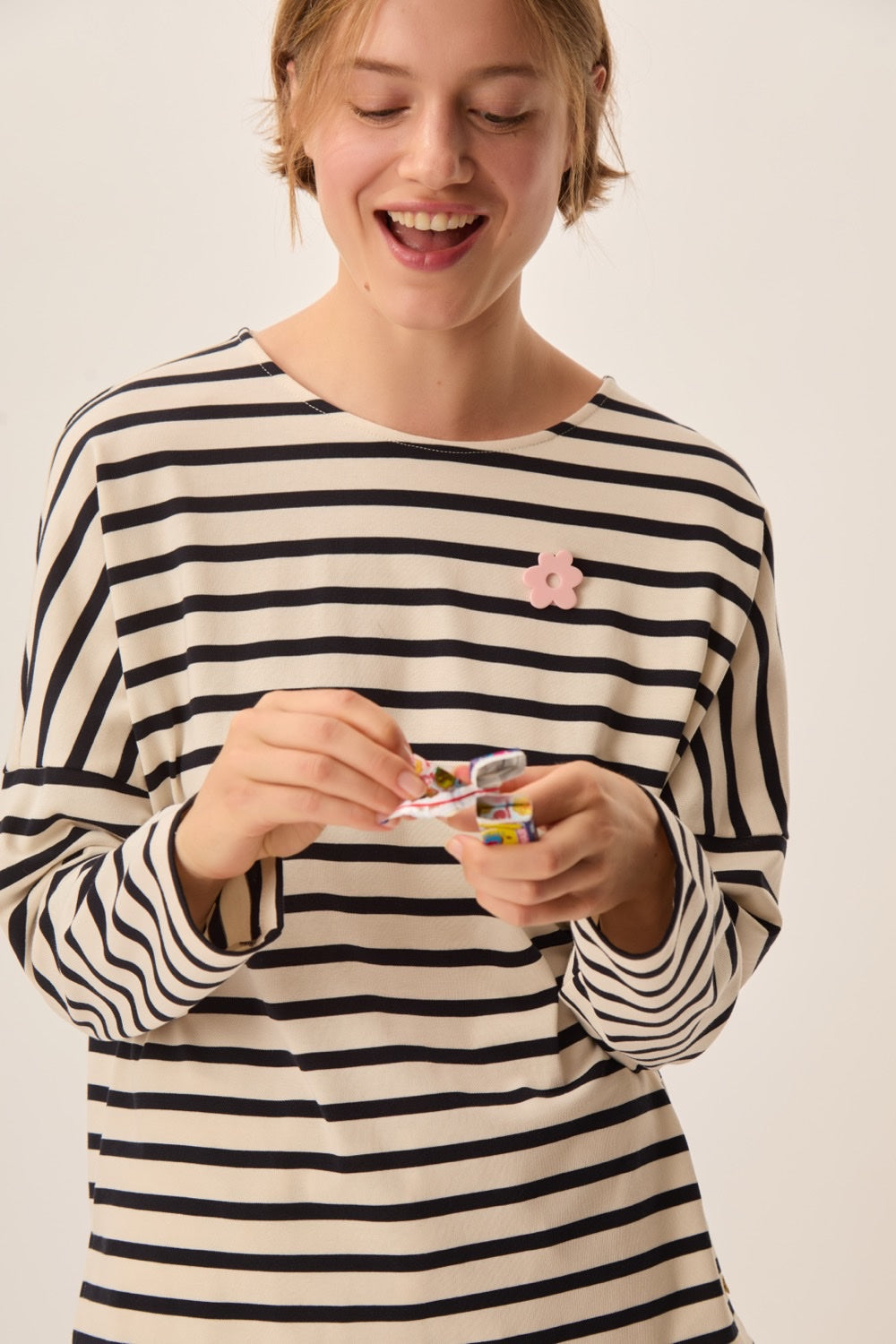 Marinière Filly Milk/Noir