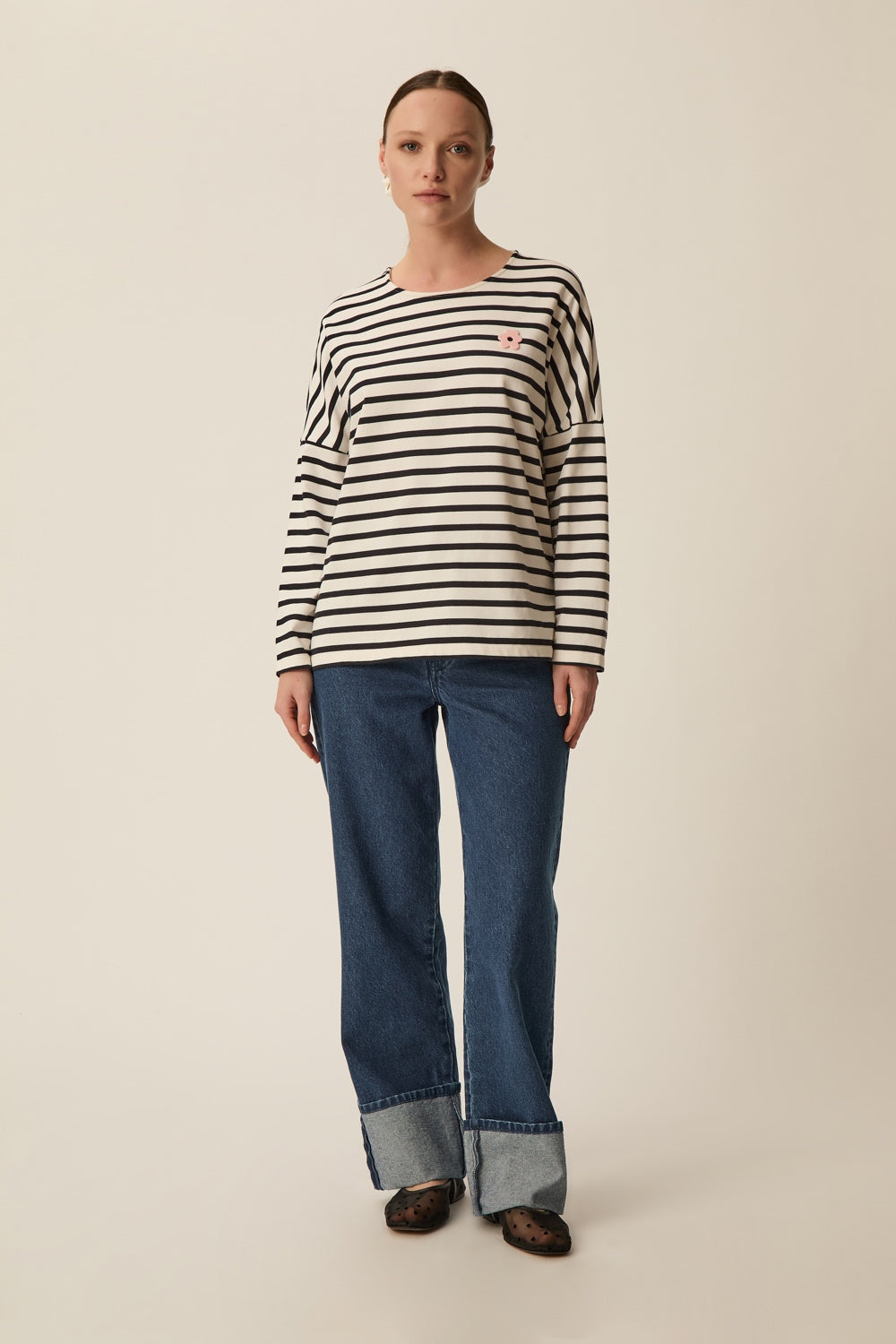 Marinière Filly Milk/Noir