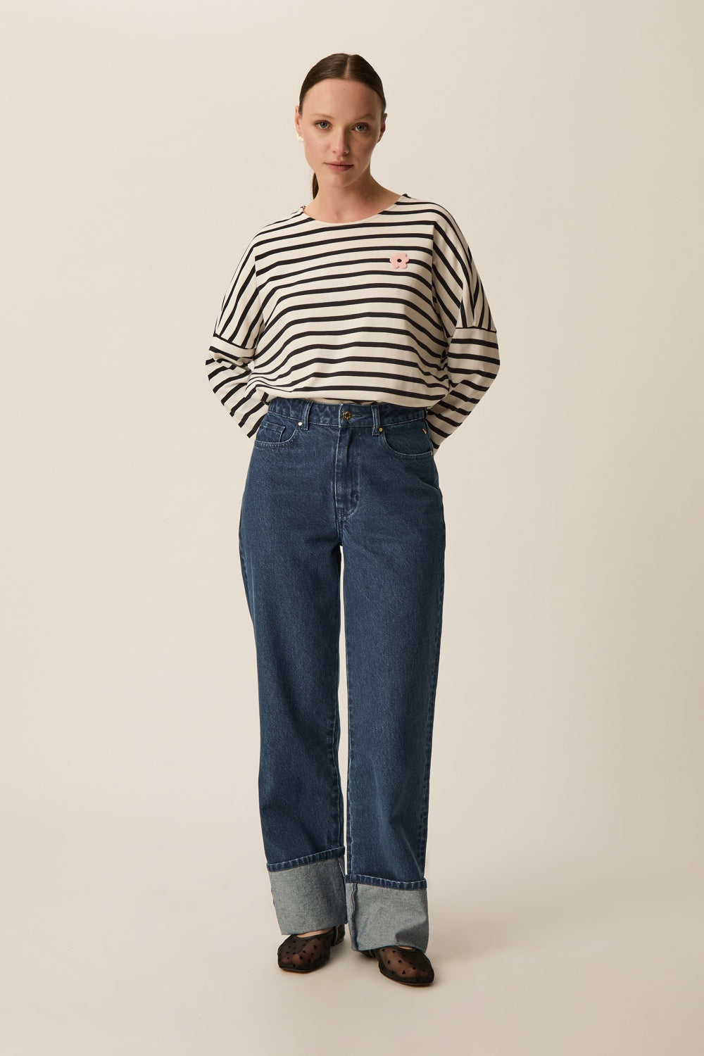 Marinière Filly Milk/Noir