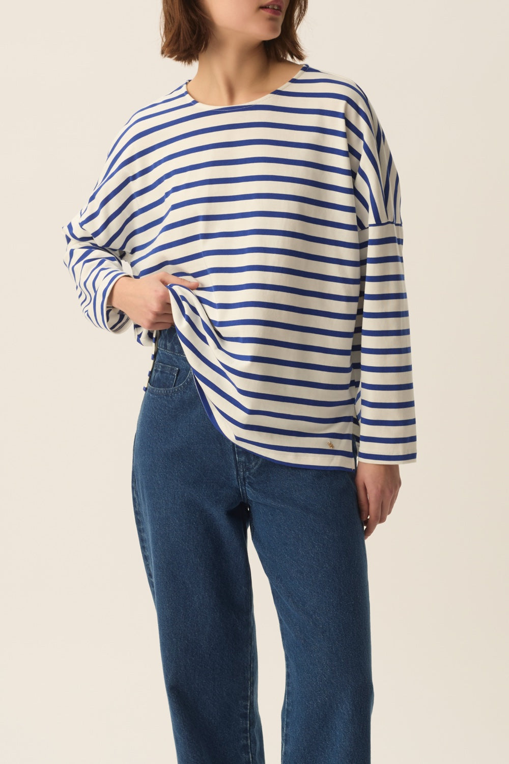 Marinière Filly Ecru/Indigo