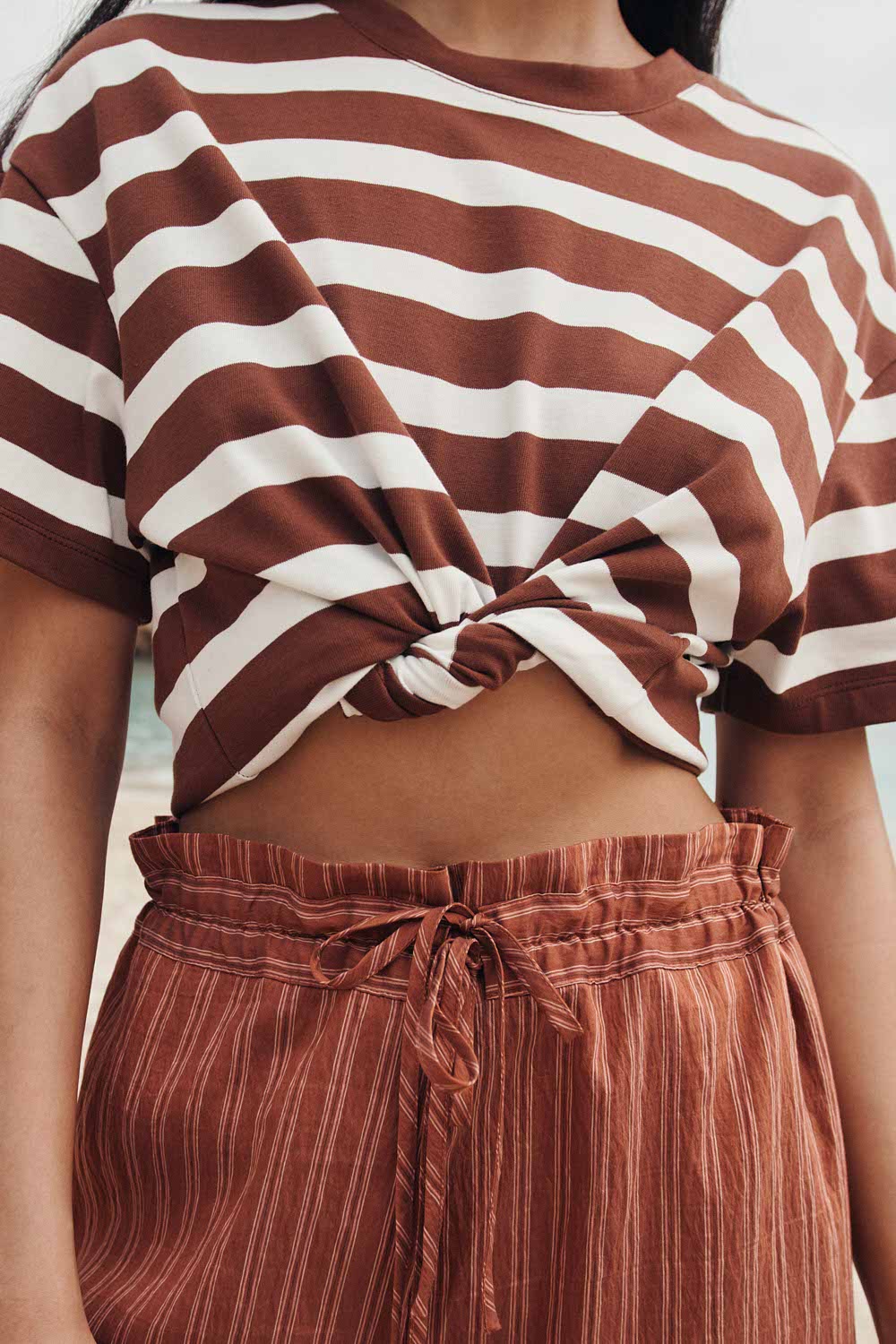 Tee-shirt Filma Choco/Ecru