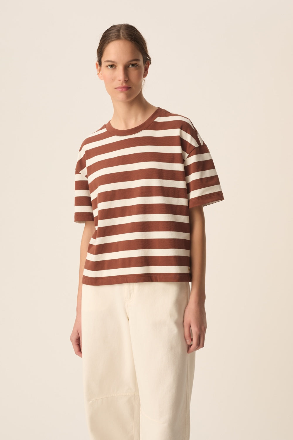 Tee-shirt Filma Choco/Ecru