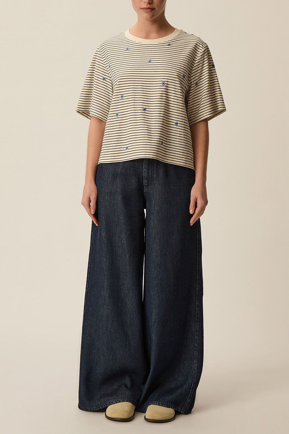 Tee-shirt Josef Marine/Ciel