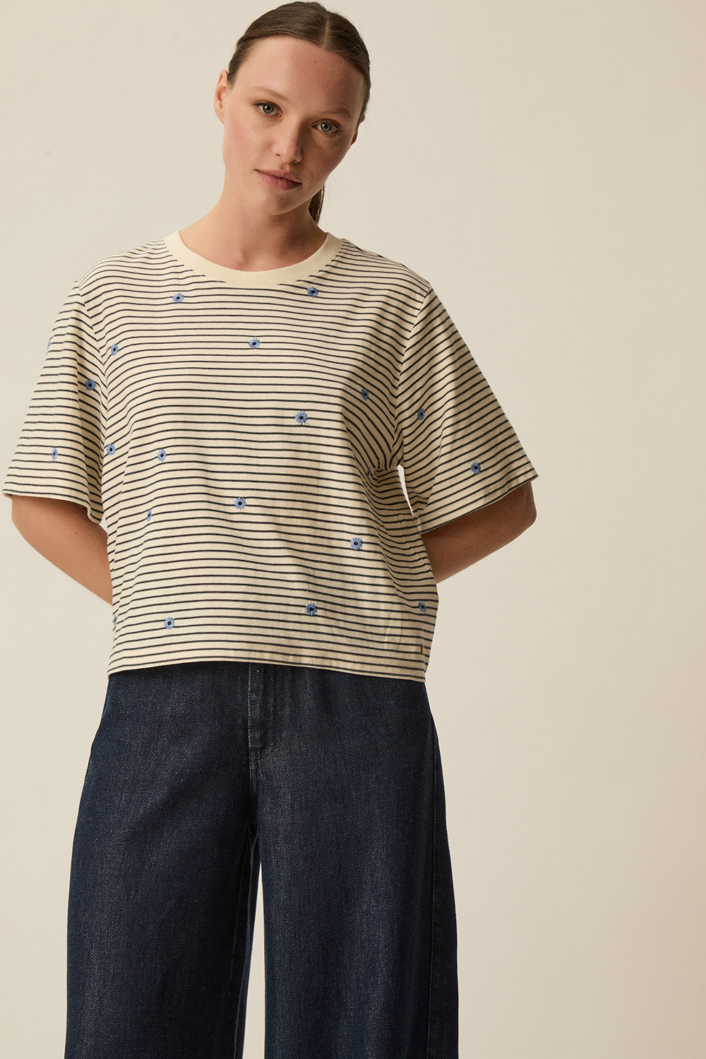 Tee-shirt Josef Marine/Ciel