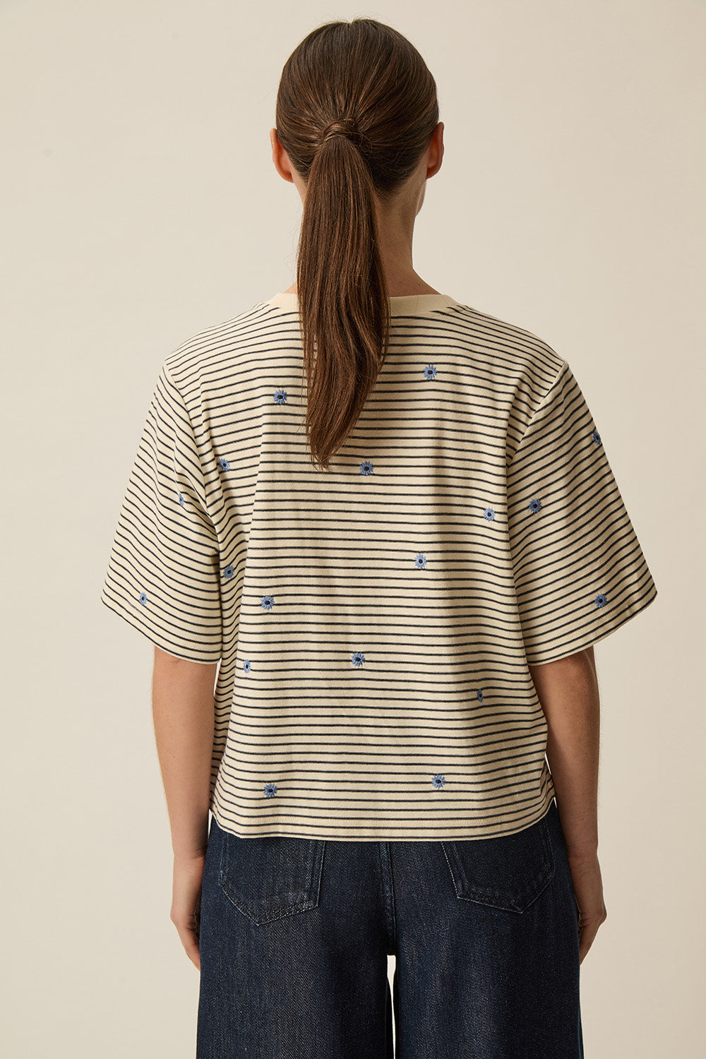 Tee-shirt Josef Marine/Ciel