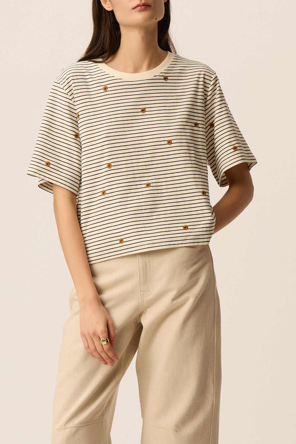 Tee-shirt Josef Marine/Mousse