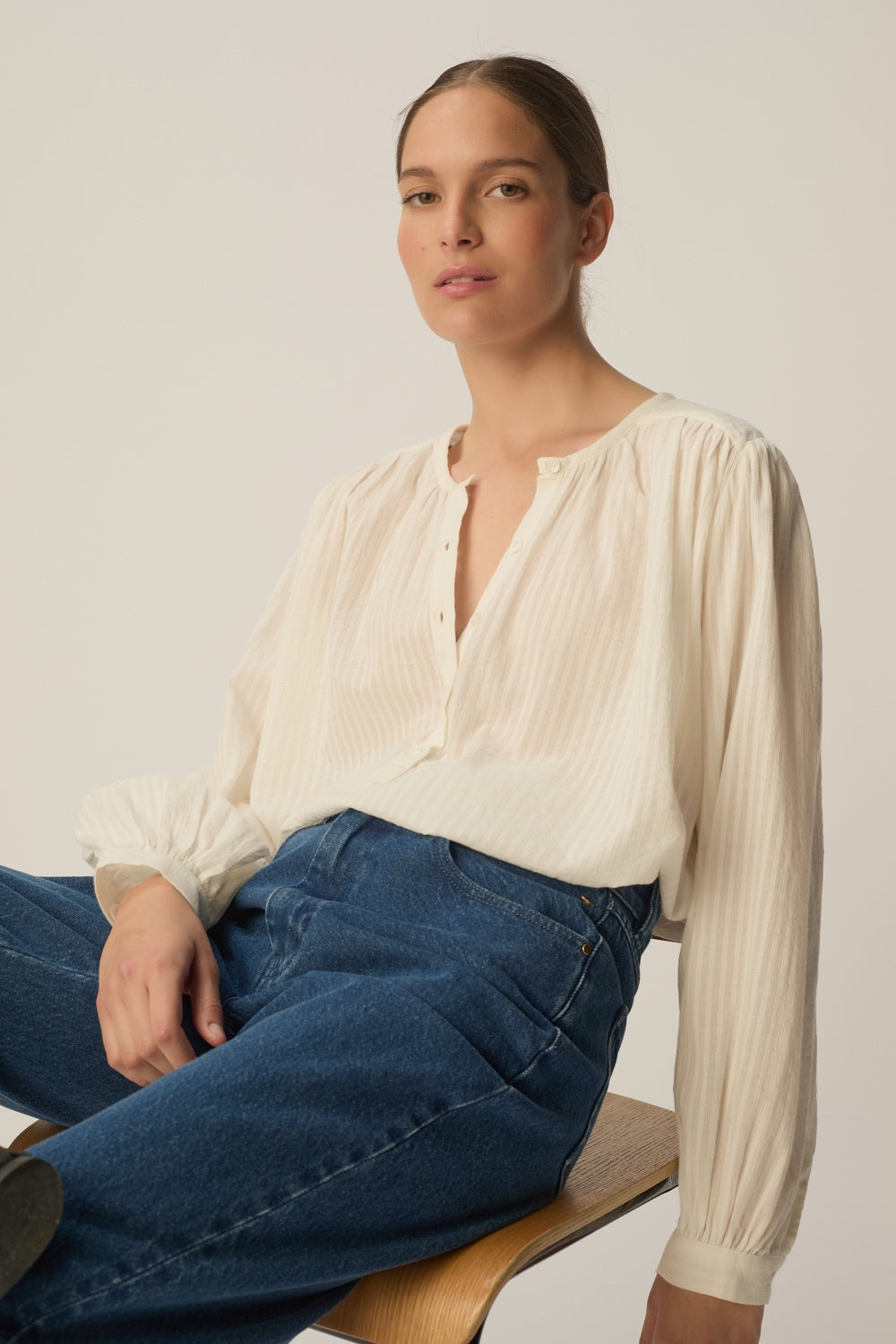 専用❗️DESPETITSHAUTSデプチオー　ブラウス　オレンジ柄 みかんミカン Chic blouses | Little Tops - Des Petits Hauts