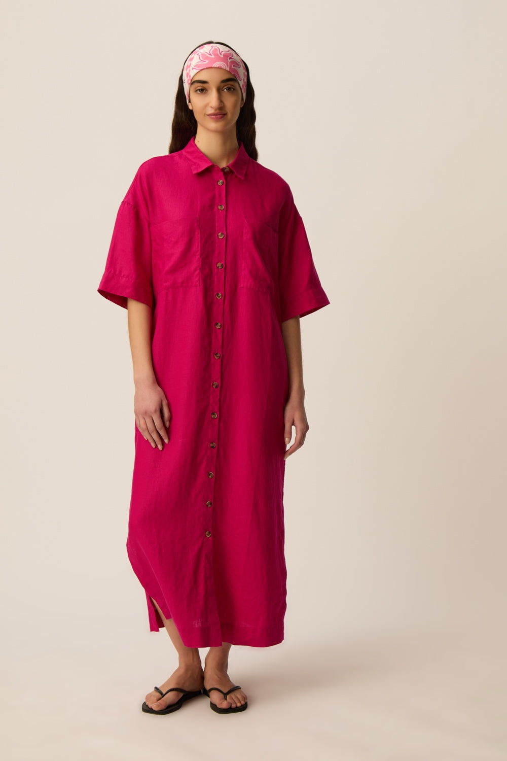 Robe Estampe Fuchsia