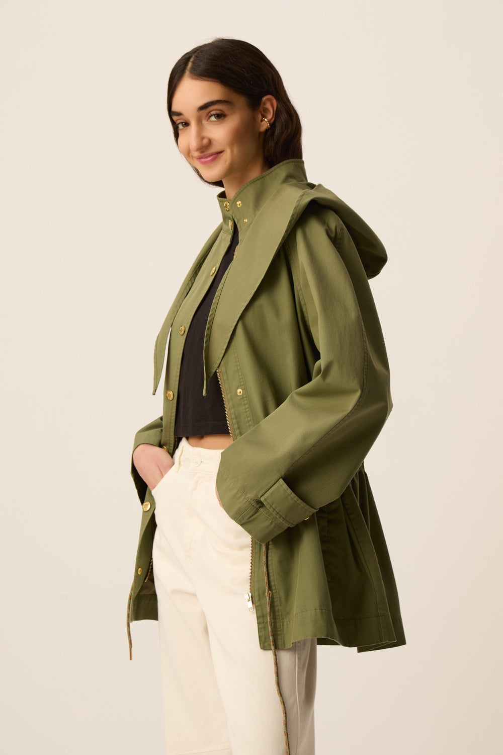 Parka Oversize Déperlante Kaki - Des Petits Hauts