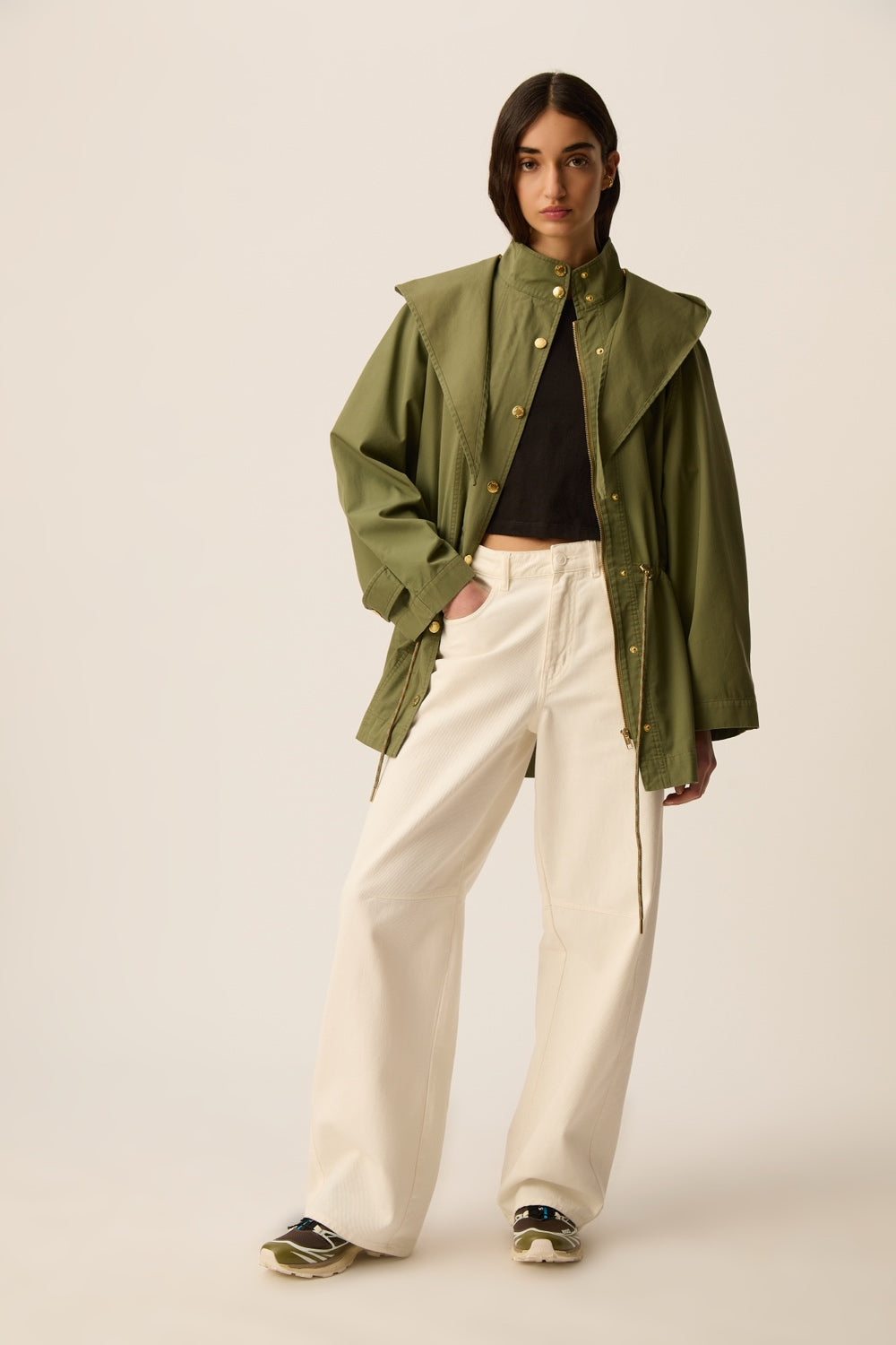 Parka Oversize Déperlante Kaki - Des Petits Hauts