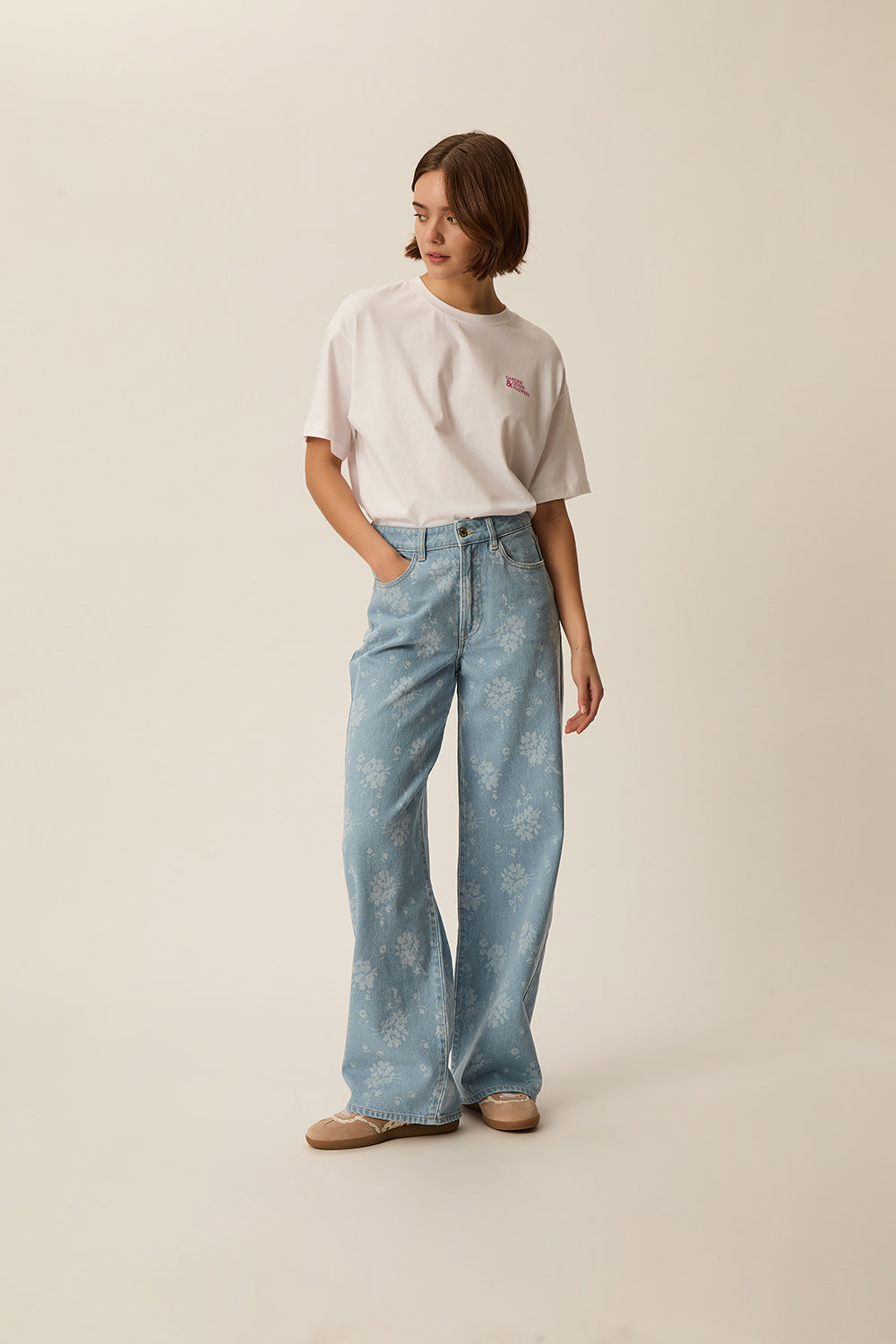 Jean Louela Floral Bleach