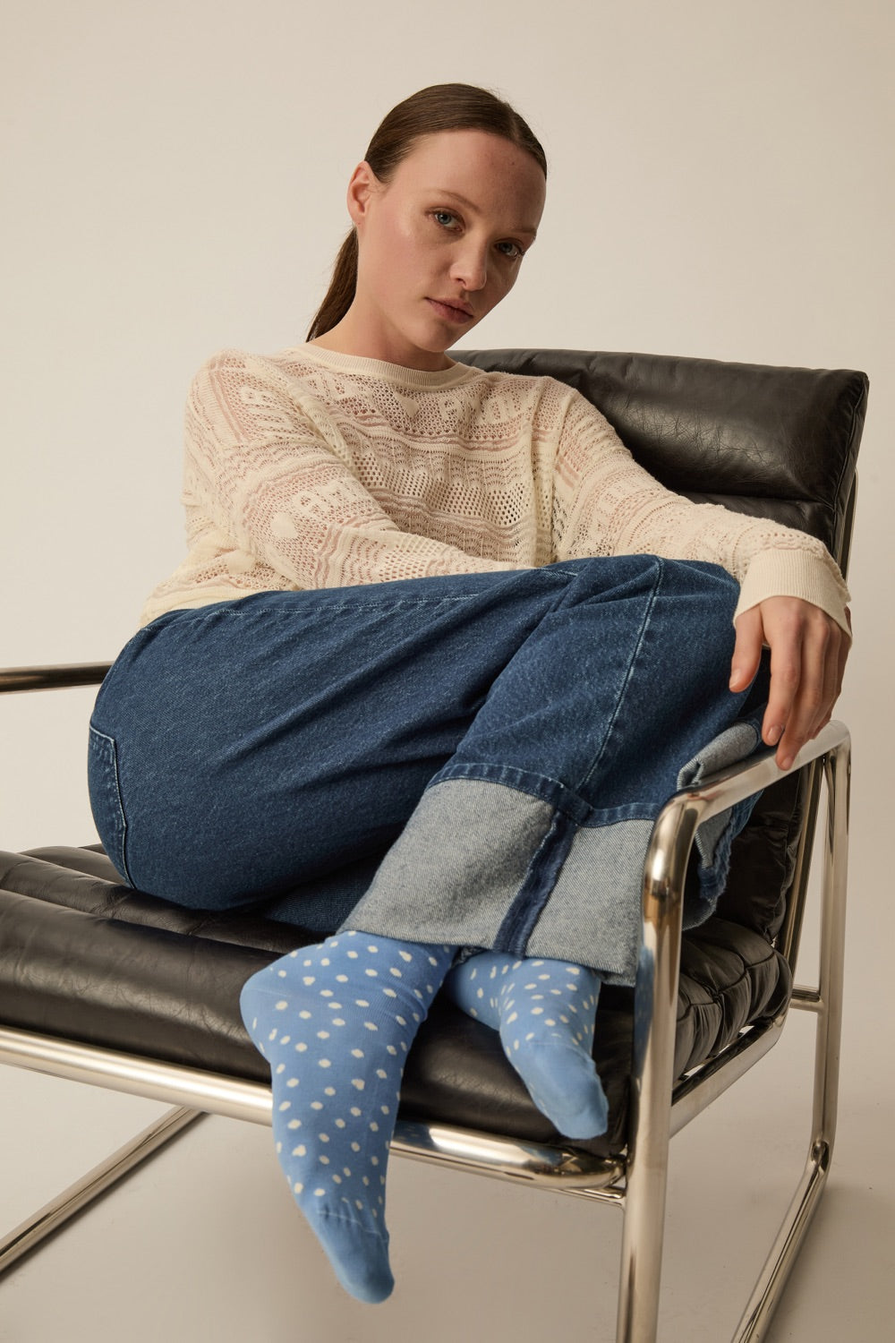 Chaussettes Wayem Dots Ciel