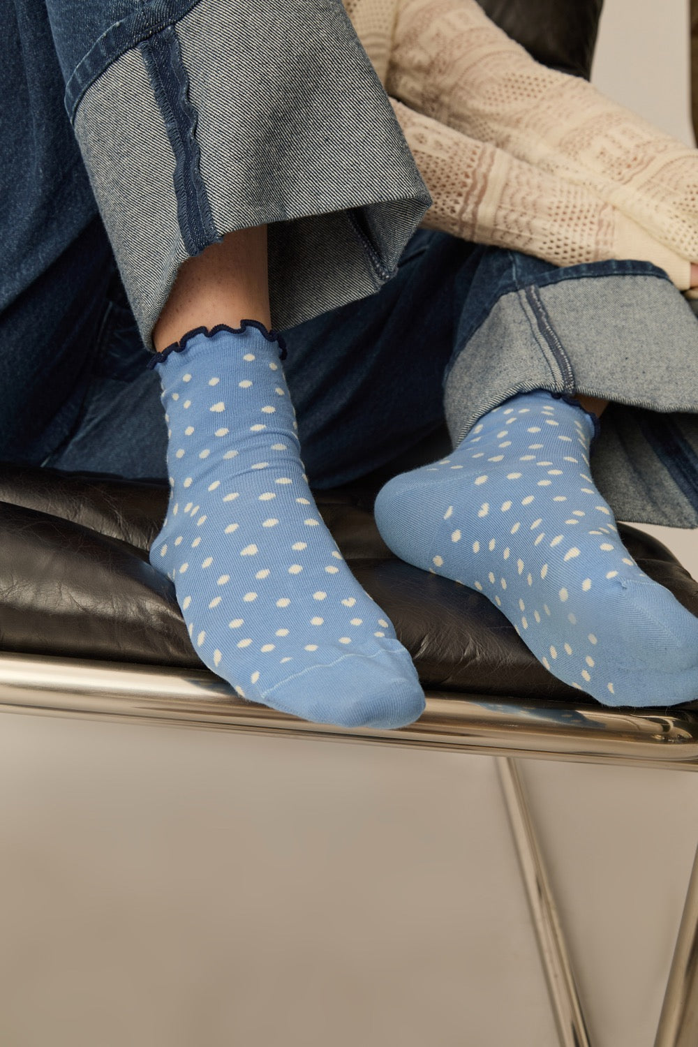 Chaussettes Wayem Dots Ciel
