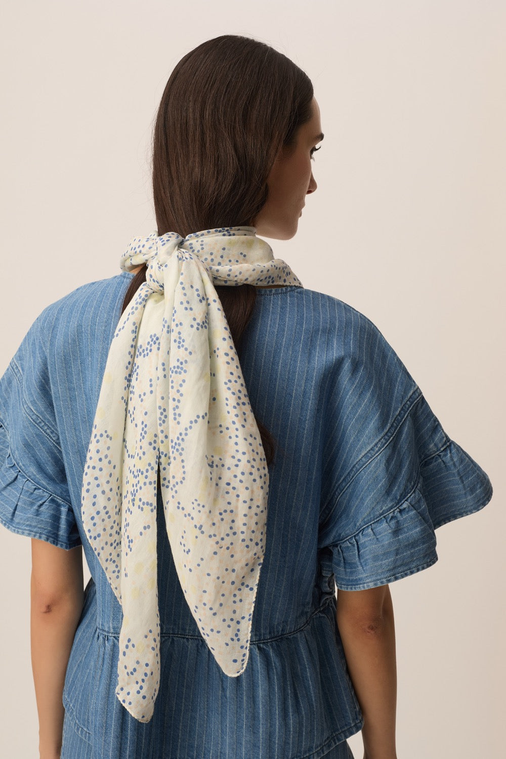 Foulard Nabinette Palme Ciel