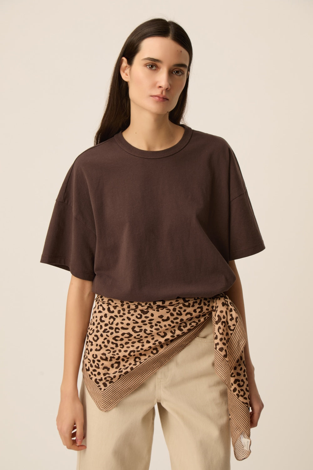 Foulard Nymine Graou Terre/Peach