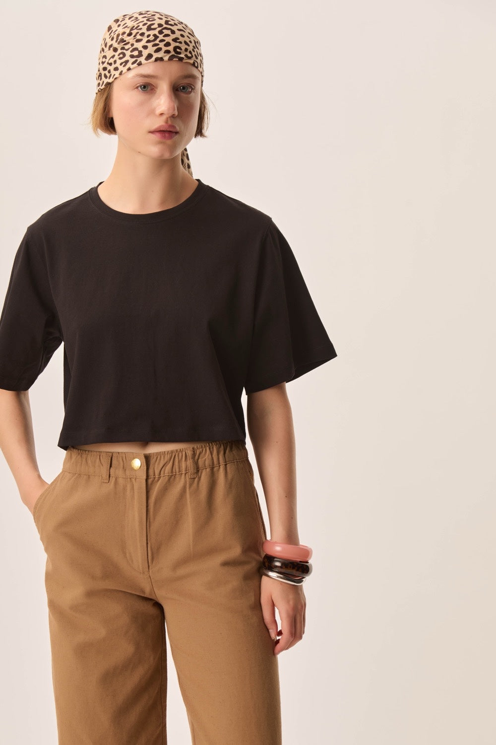 Foulard Nymine Graou Terre/Peach