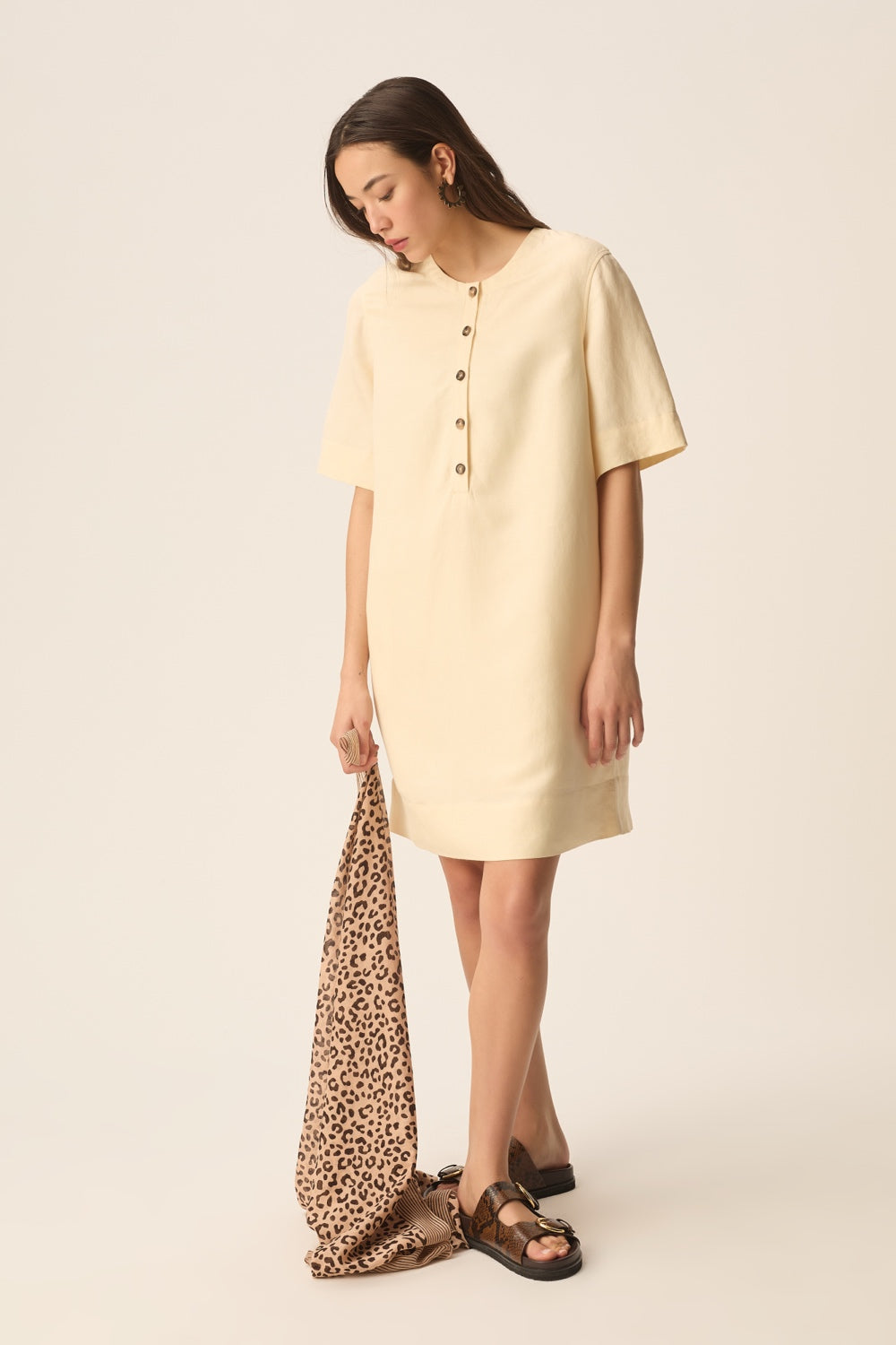 Foulard Nymine Graou Terre/Peach