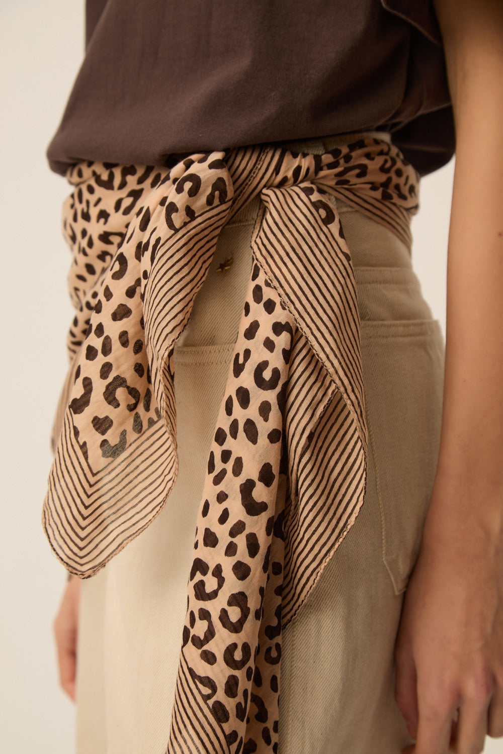 Foulard Nymine Graou Terre/Peach