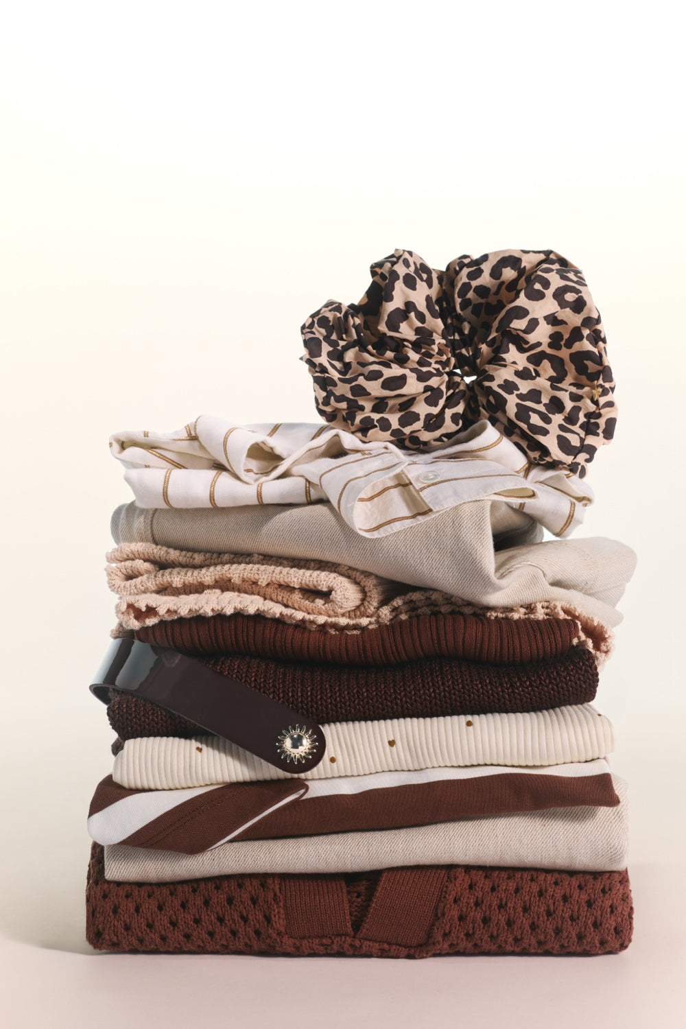 Scrunchie Nour Graou Terre/Peach