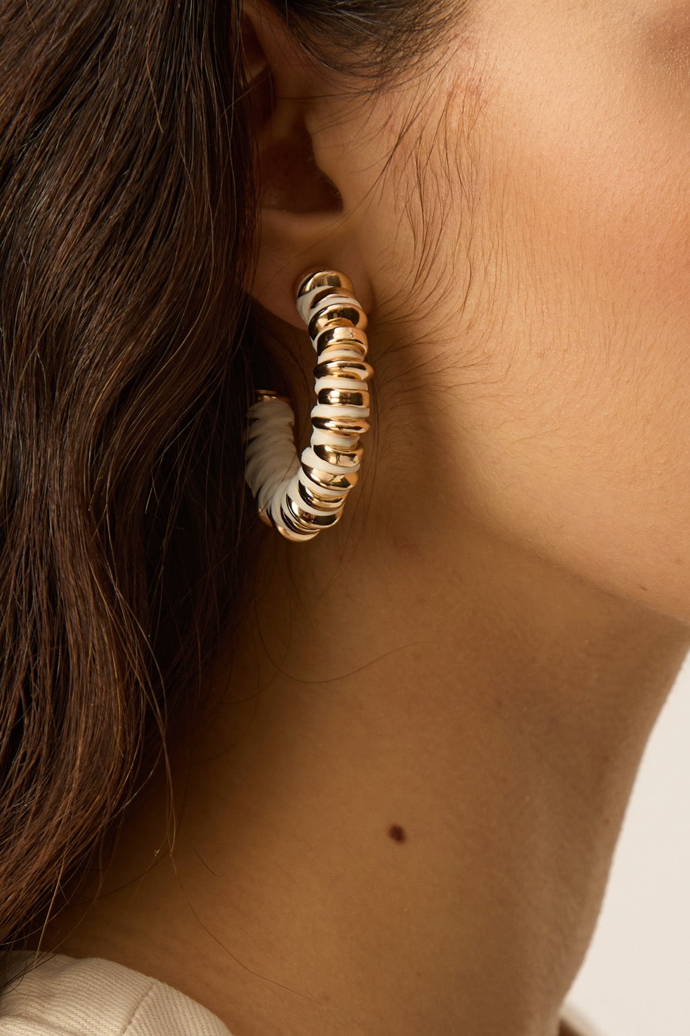 Boucles D'Oreilles Pietro Ecru