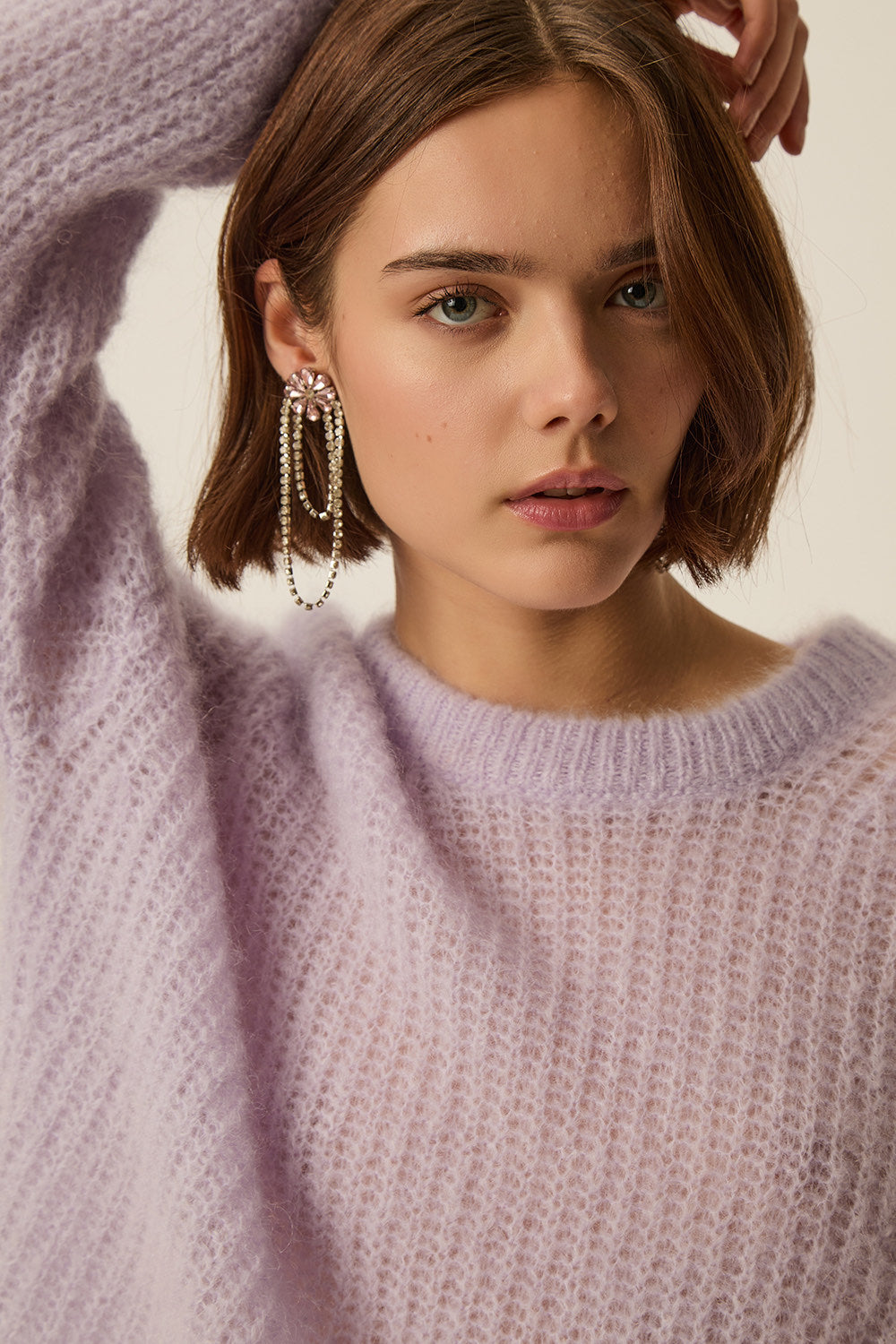 Boucles D'Oreilles Pom Rose