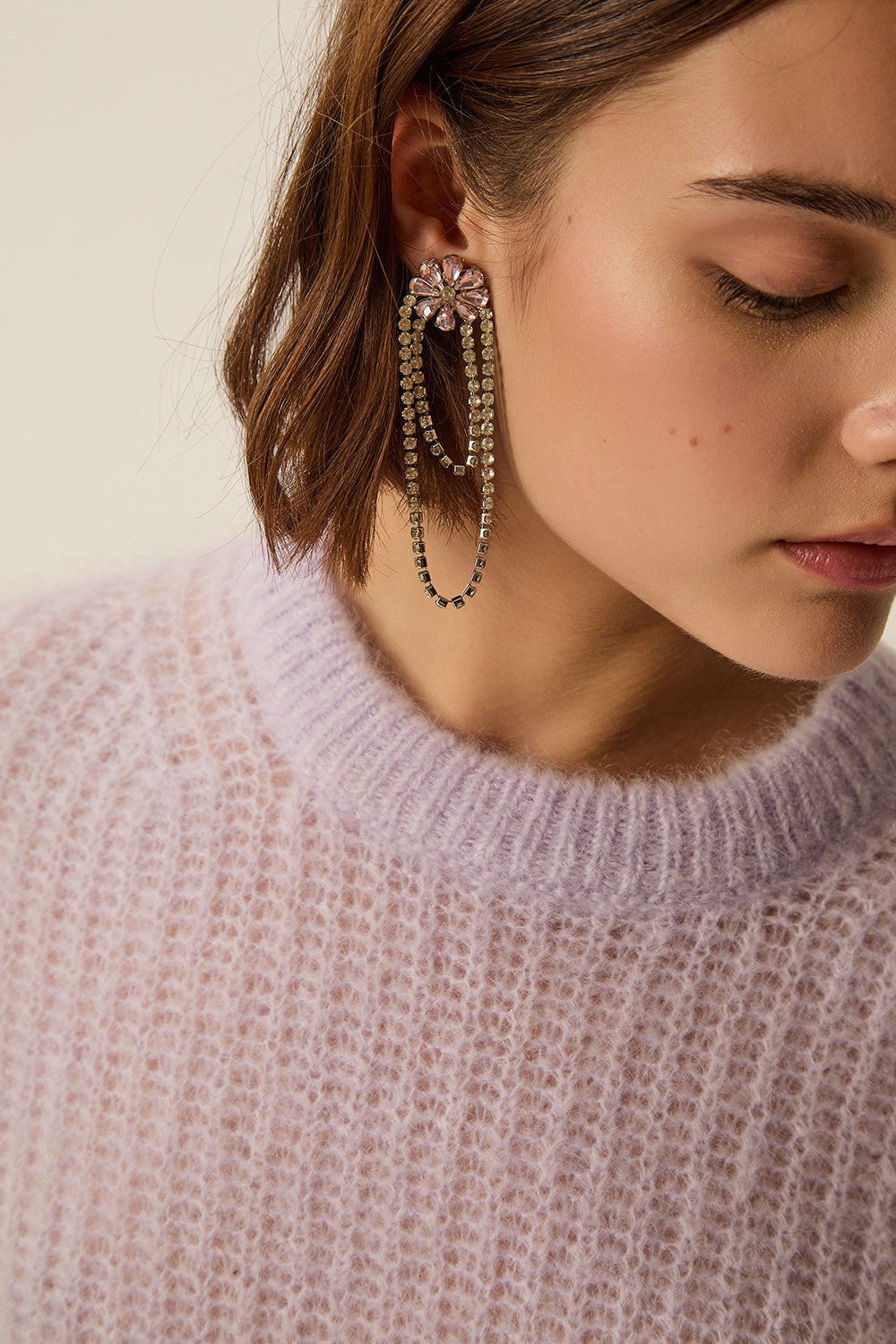 Boucles D'Oreilles Pom Rose