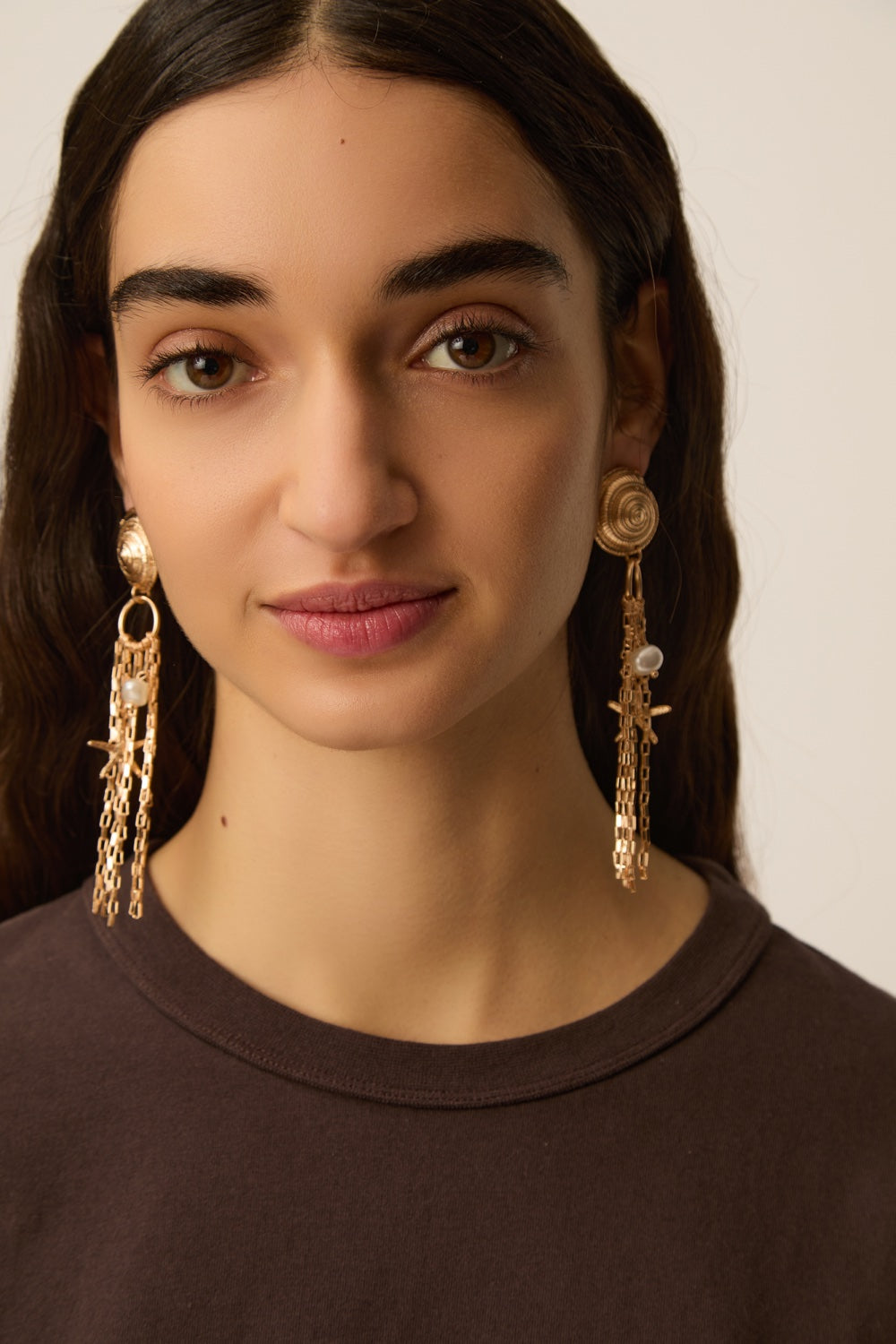 Boucles D'Oreilles Phantinos Rose Dore