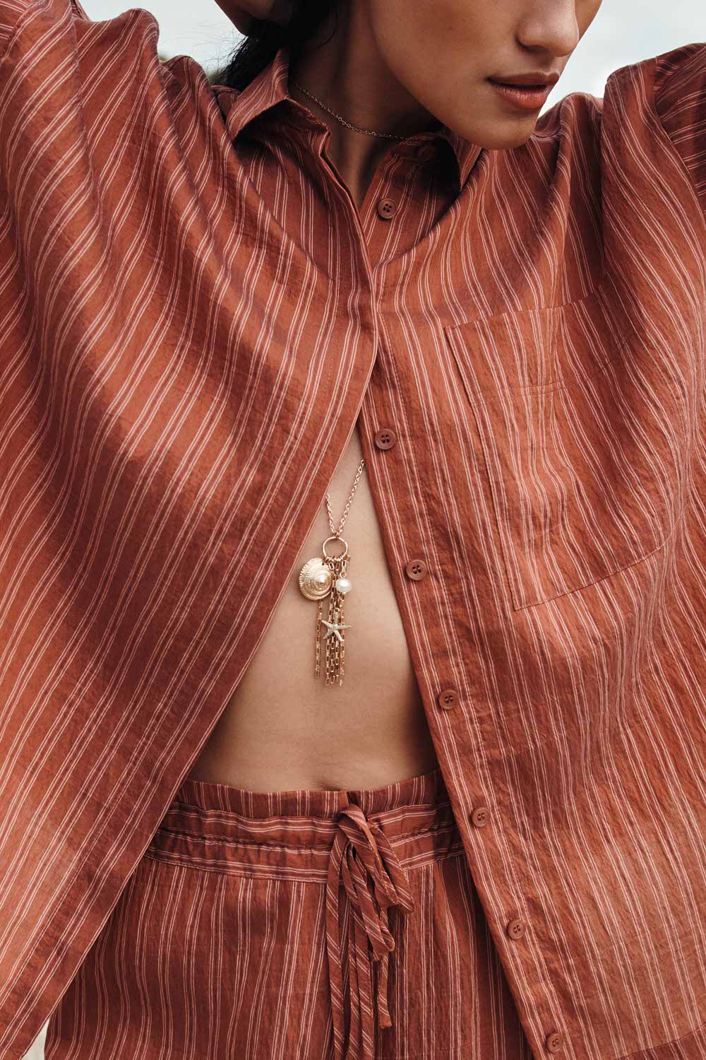 Collier Polochini Rose Dore