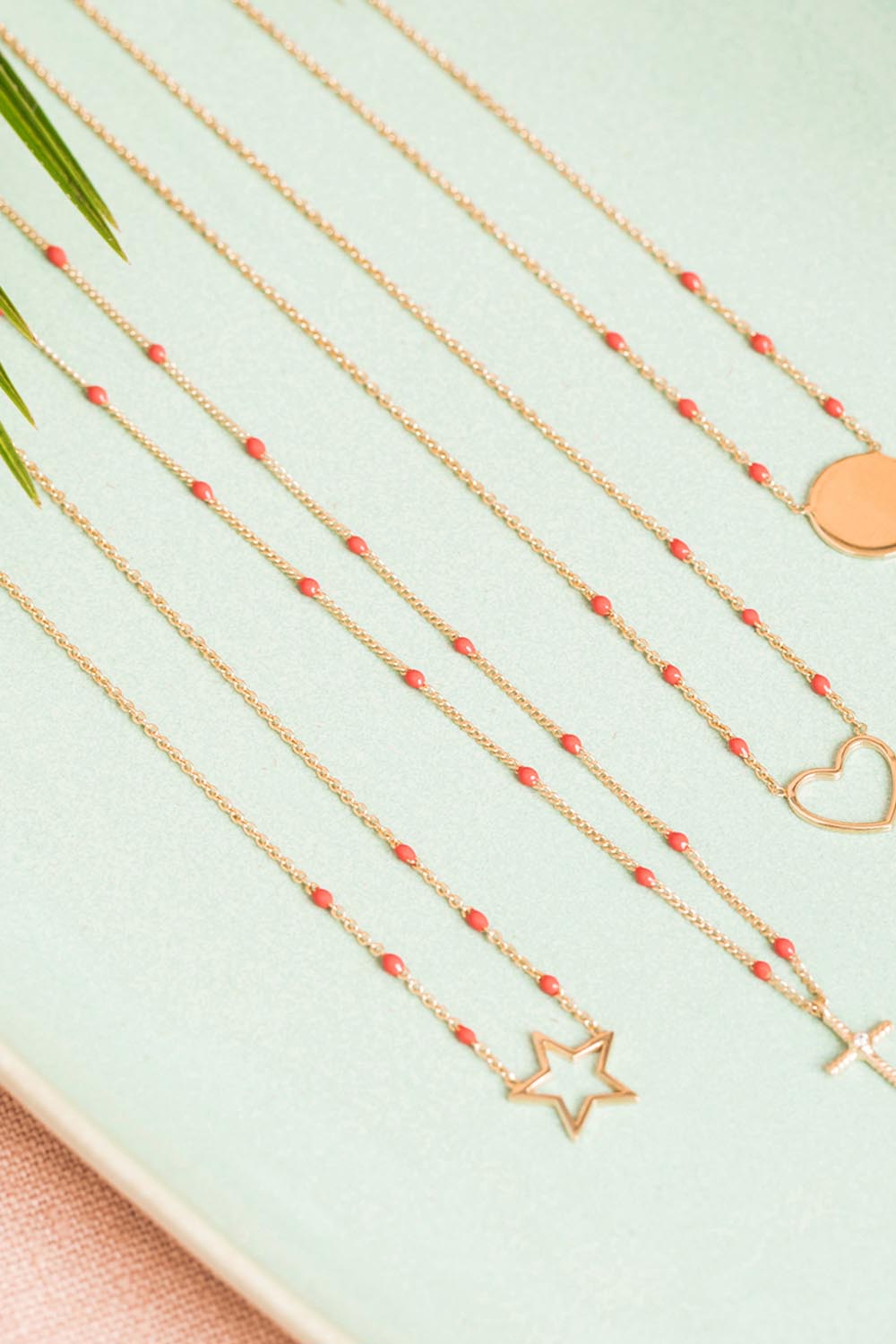 Collier Etoile Corail Or