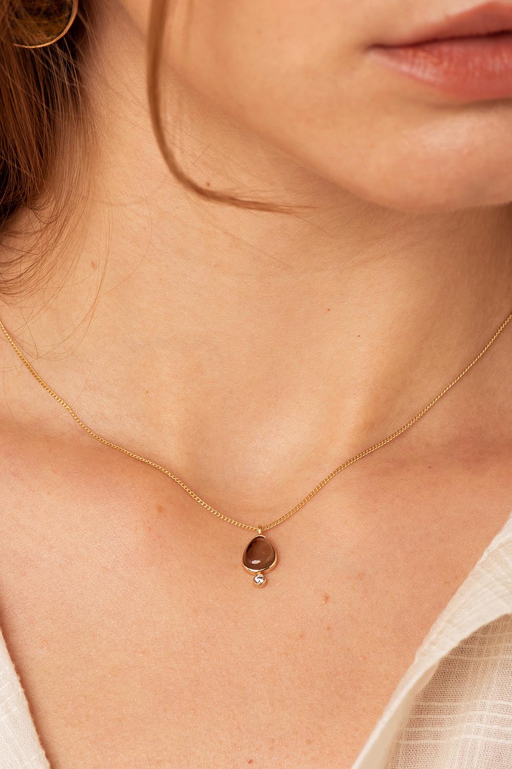 Collier Simona Quartz Fume