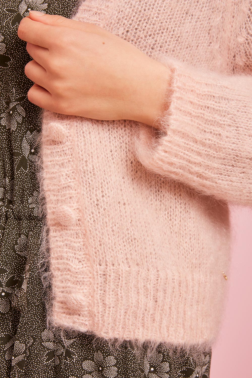 Cardigan chimone poudre