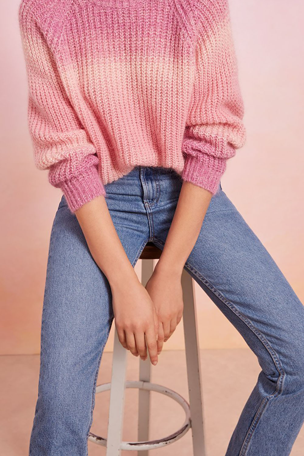 pull aurore rose/opale