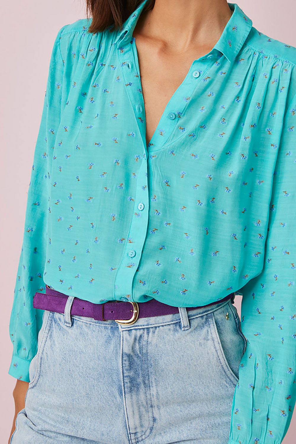 shirt tonia turquoise