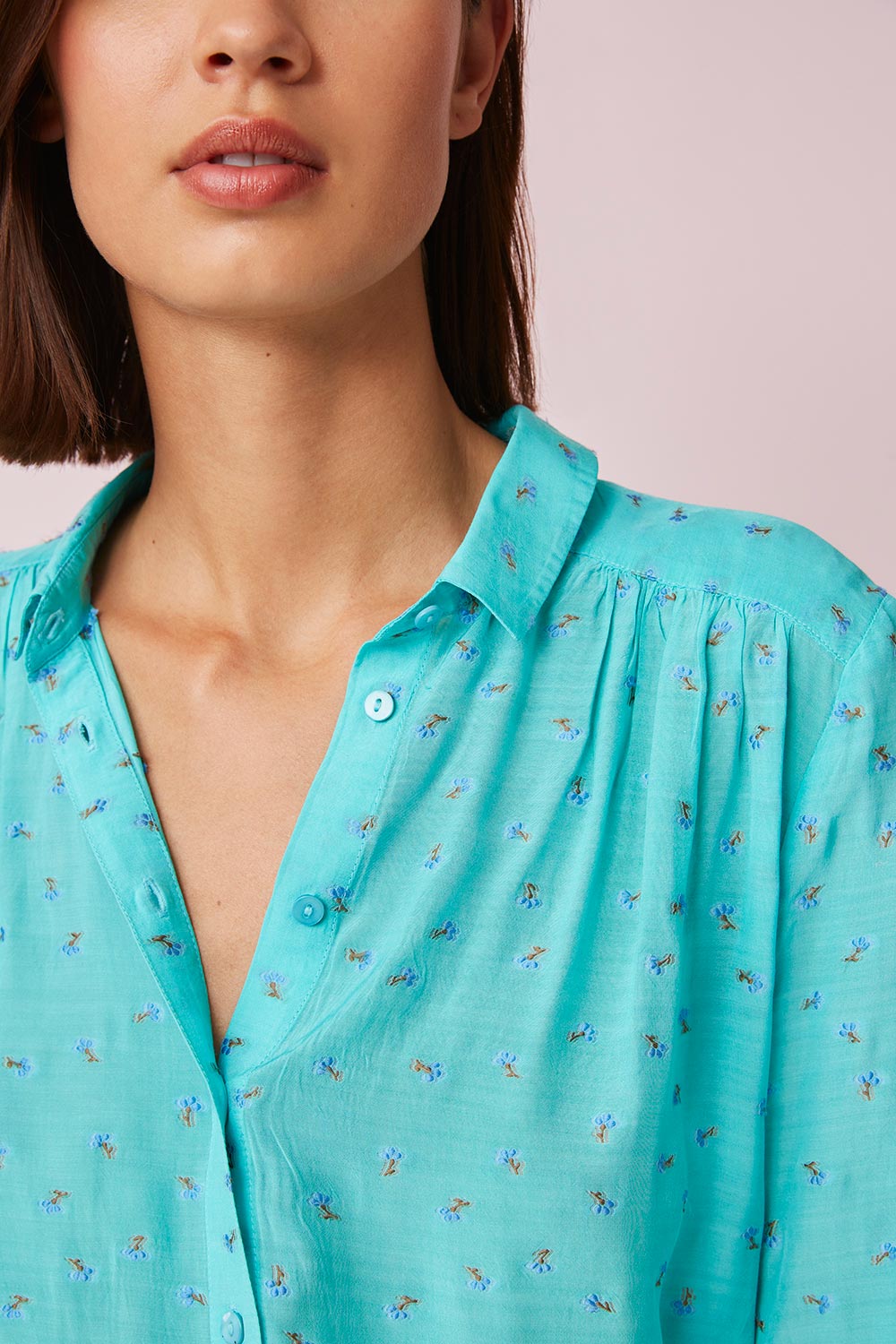 chemise tonia turquoise