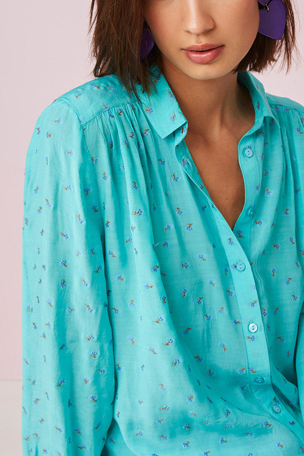 chemise tonia turquoise