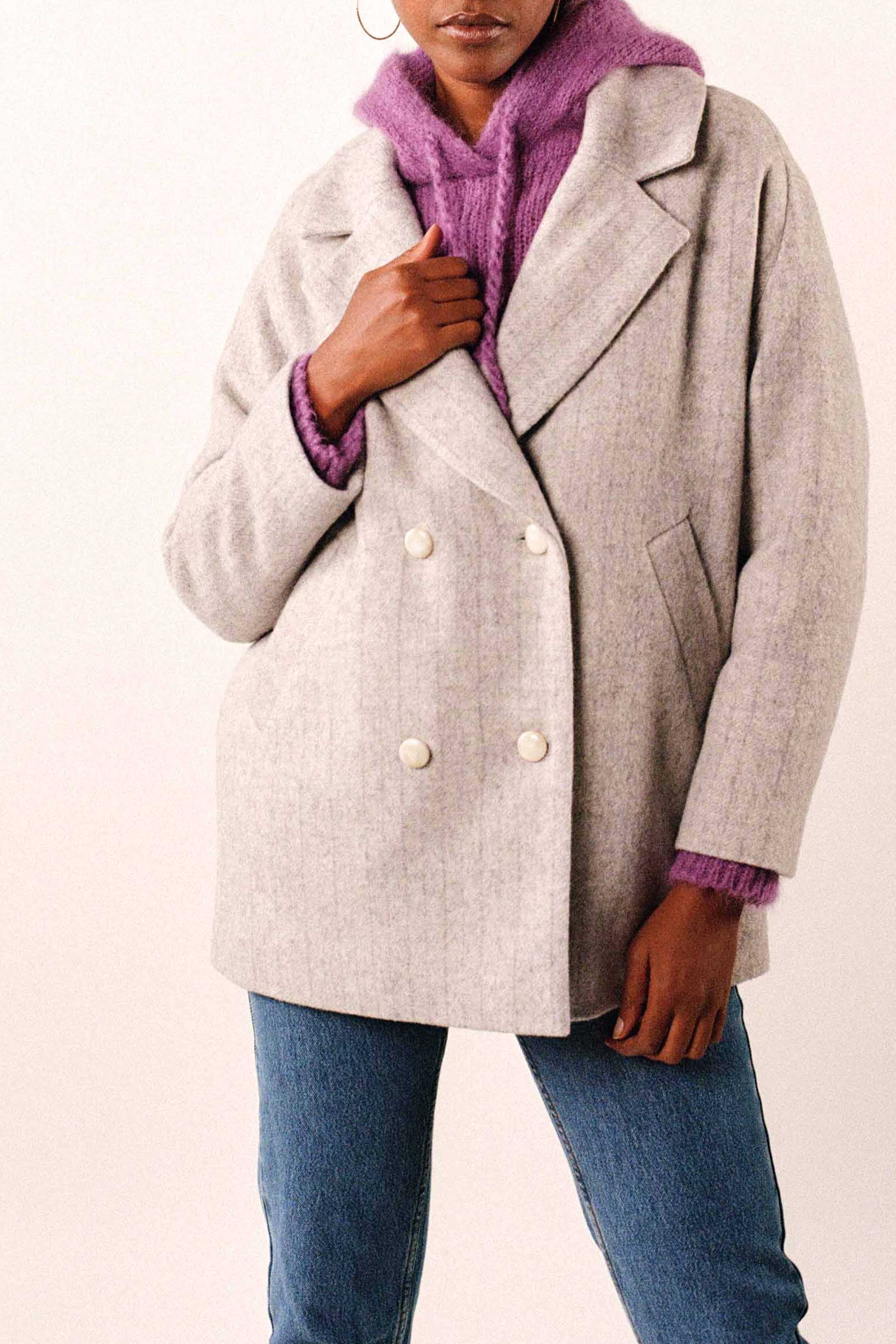 manteau namaste rayure gris chine