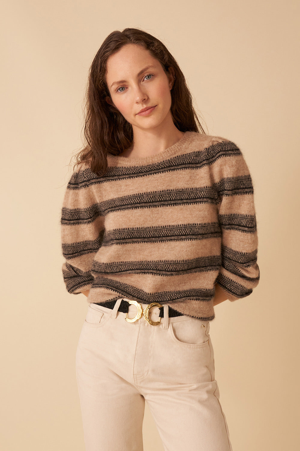 beige marl/pavot angie jumper – Des Petits Hauts