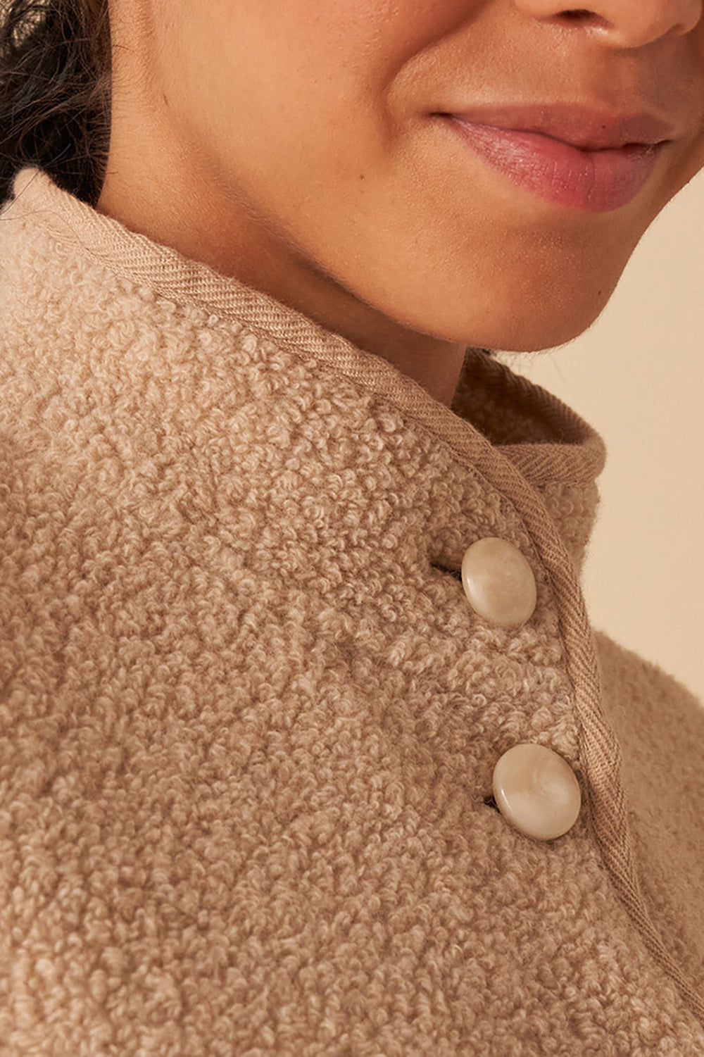 veste laine beige zlavina latte
