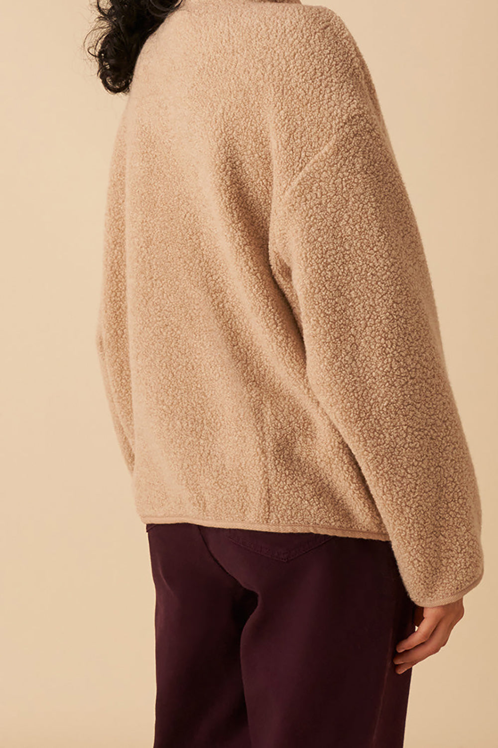 veste laine beige zlavina latte