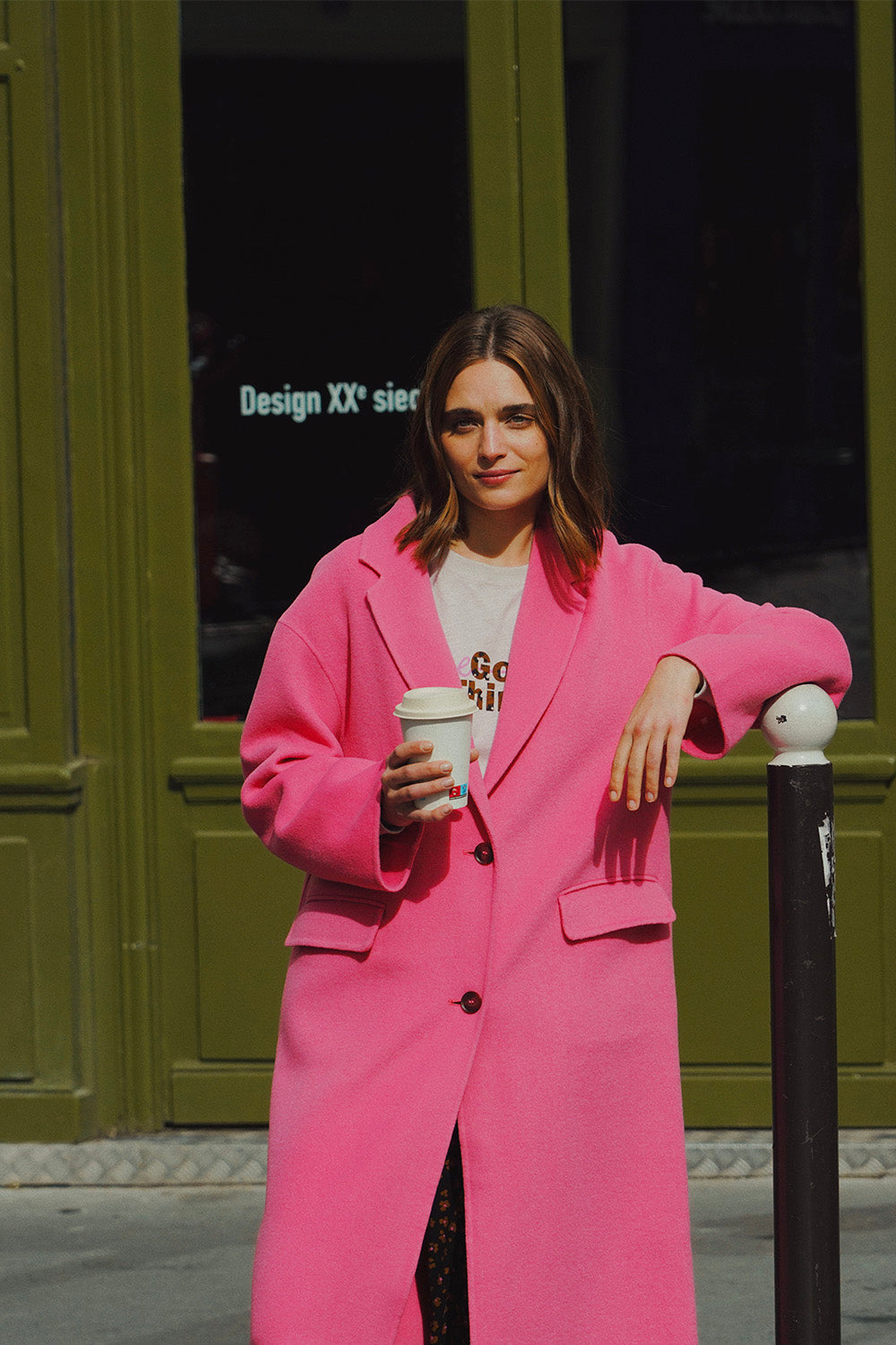 pink neron coat Des Petits Hauts