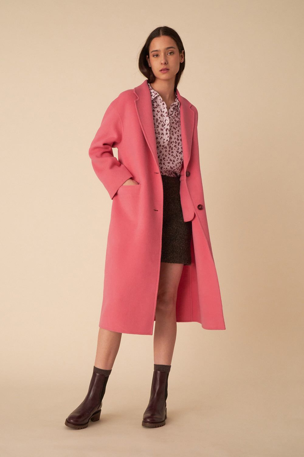 pink neron coat