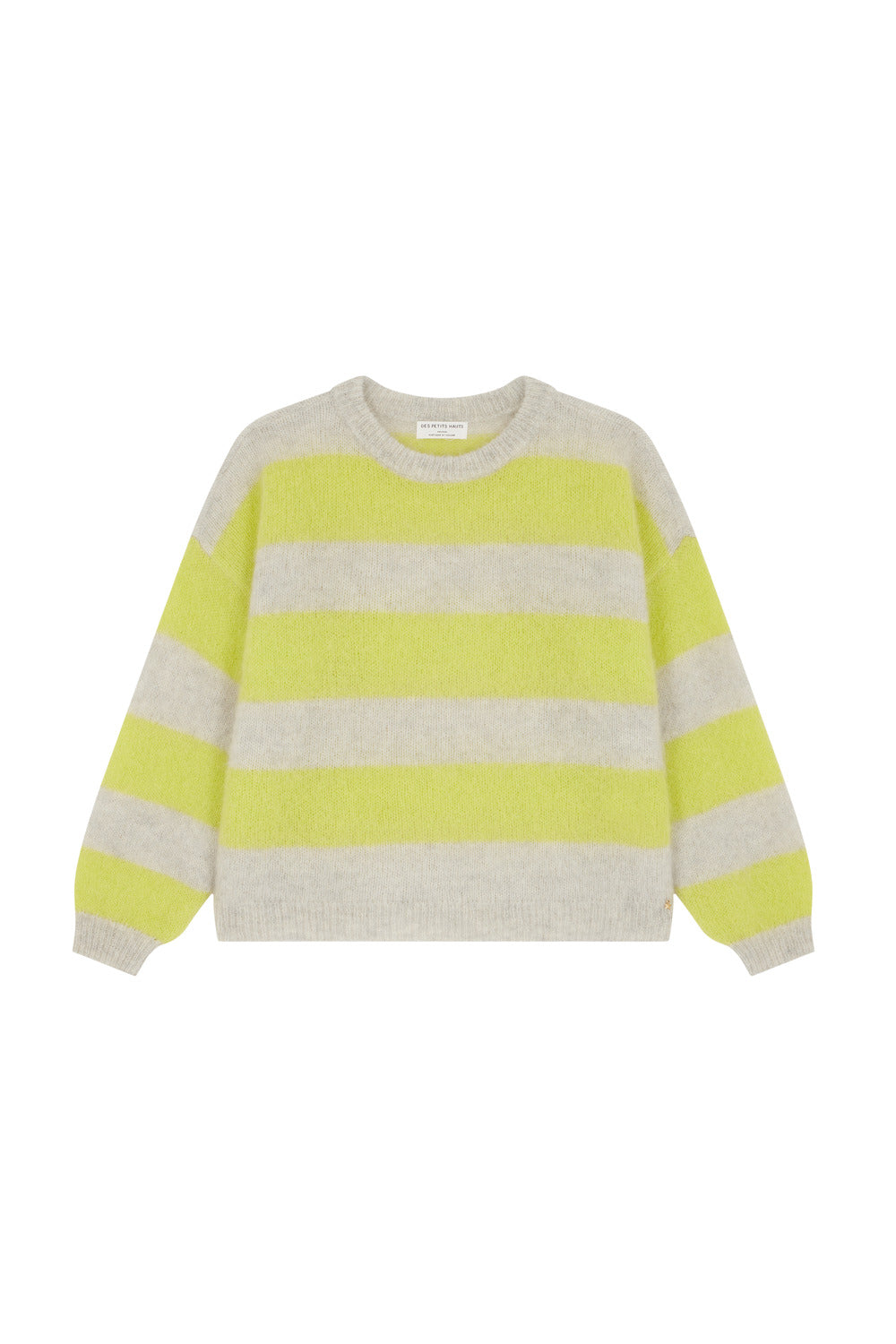 Pull gris et jaune sale
