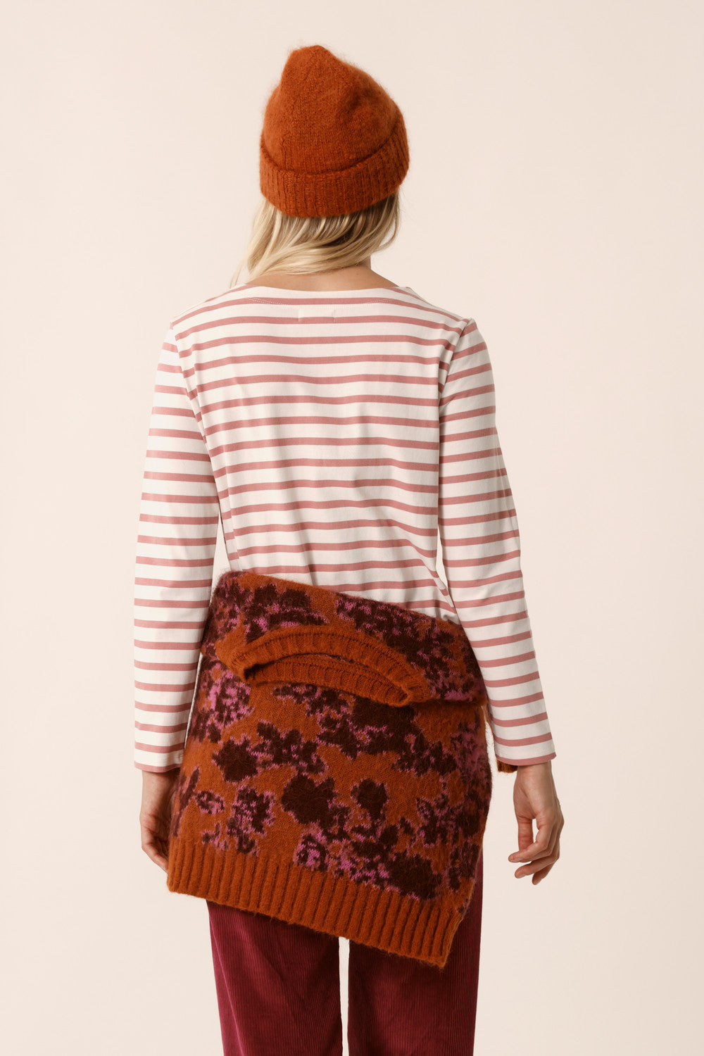 Striped jumper Filipette Ecru/Compote