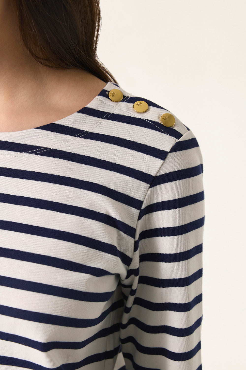 Striped jumper Filipette Ecru/Marine