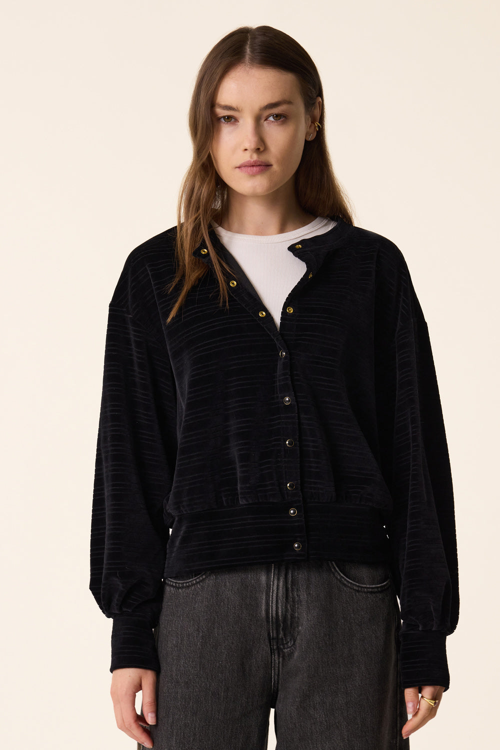 Knitted jacket Zoraya Noir